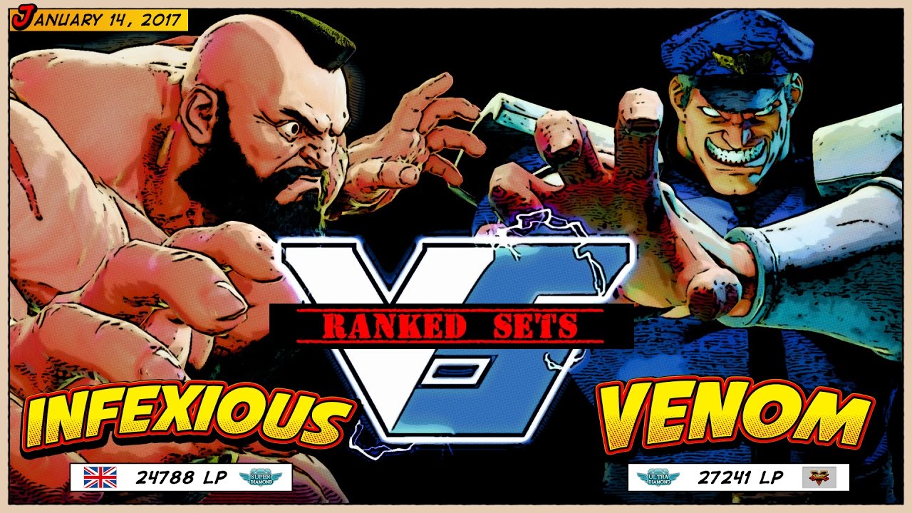 【スト５】Infexious (Zangief) vs VenomOfTuesday (Dictator) ► Ranked ► 01.14.17