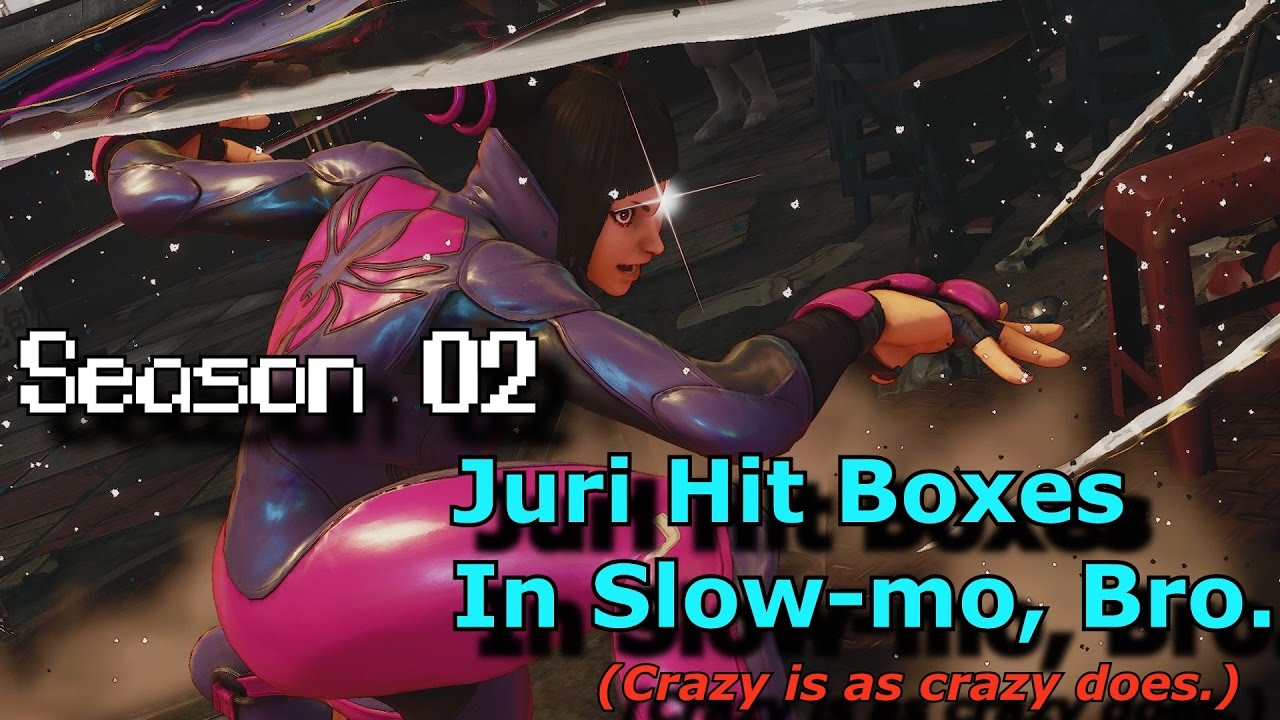 【スト５】S.02 S.F.V. Slow Motion Hit Boxes – Juri