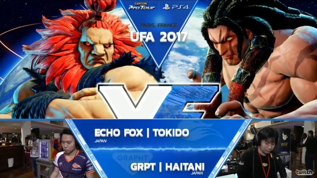 【スト５】SFV: FOX Tokido vs GRPT Haitani – UFA 2017 Top 8 – CPT 2017